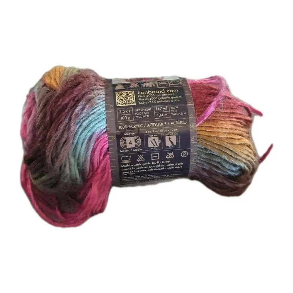 Lion Brand Landscapes yarn Desert Spring Multicolor #204  1 skein 147 yd, 3.5 oz